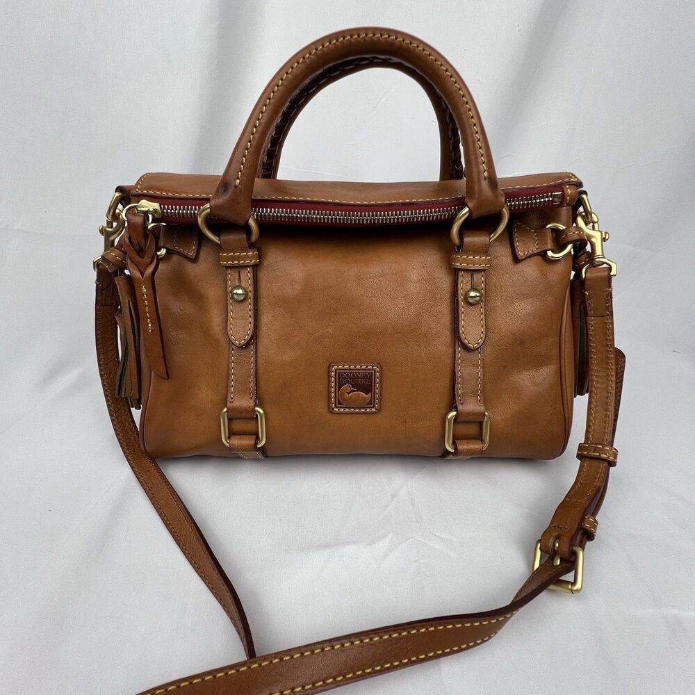 Dooney & Bourke Florentine Mini Satchel Natural Leather Crossbody 8L979NA NWT